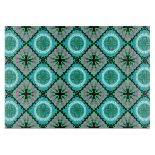 Planche À Découper Motif de Suzani aux motifs ouzbek et kazakh