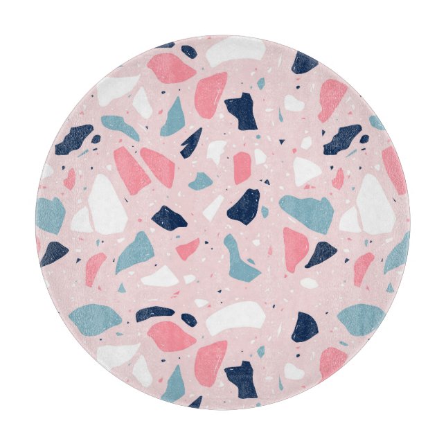 Planche À Découper Motif de Terrazzo rose (Devant)
