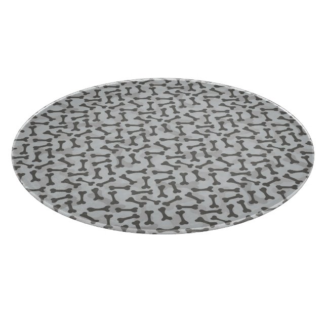 Planche À Découper Motif de texture d'os à fond gris (Coin)