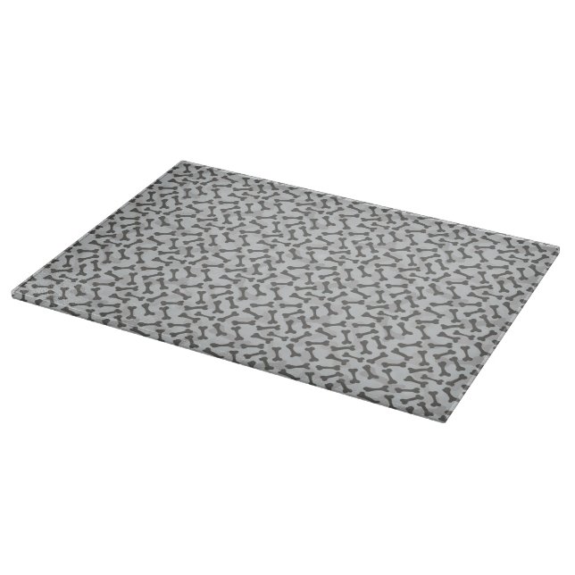 Planche À Découper Motif de texture d'os à fond gris (Coin)