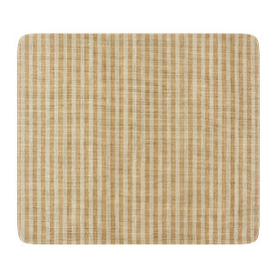 Planche À Découper Motif de tissu filé à rayures jaune pâle