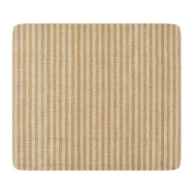 Planche À Découper Motif de tissu fileté Pale Yellow Stripes (Devant)