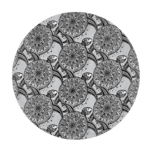 Planche À Découper Motif de tortue de style (Devant)