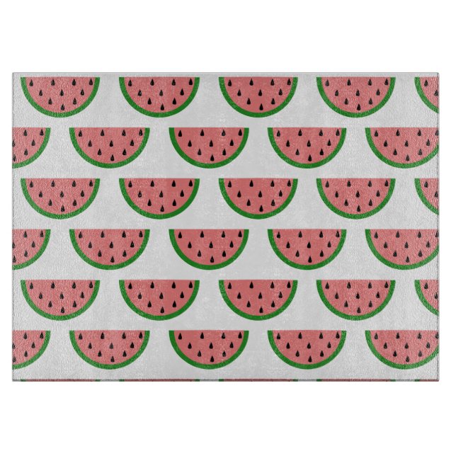Planche À Découper Motif de tranche de fruits de pastèque d'été (Devant)