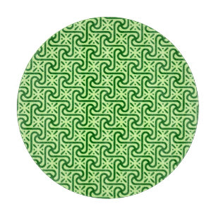 Planche À Découper Motif de tuiles égyptiennes, émeraude et vert citr