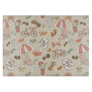 Planche À Découper Motif de vacances d'été