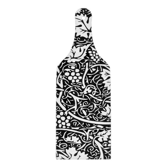Planche À Découper Motif de vigne de raisin noir et blanc de William  (Devant)