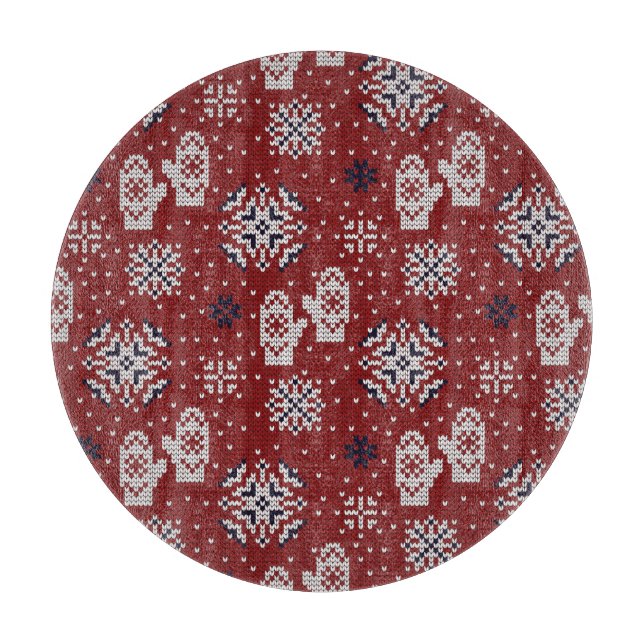 Planche À Découper Motif décoratif de Noël d'hiver (Devant)