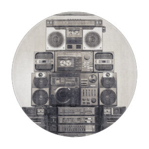 Planche À Découper Motif des enregistreurs de cassettes des années 80