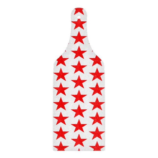 Planche À Découper Motif des étoiles rouges (Devant)