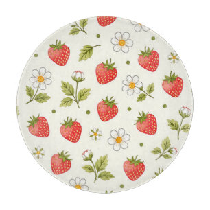 Planche À Découper Motif d'été à Fleur de Fraisier