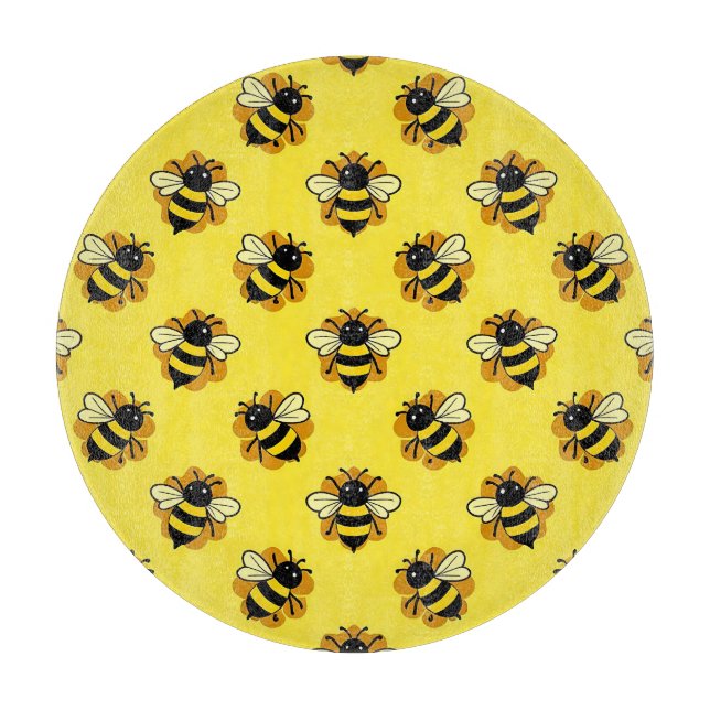 Planche À Découper Motif d'été de jolie abeille (Devant)