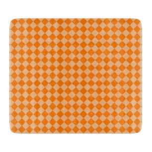 Planche À Découper Motif diamant à carreaux orange