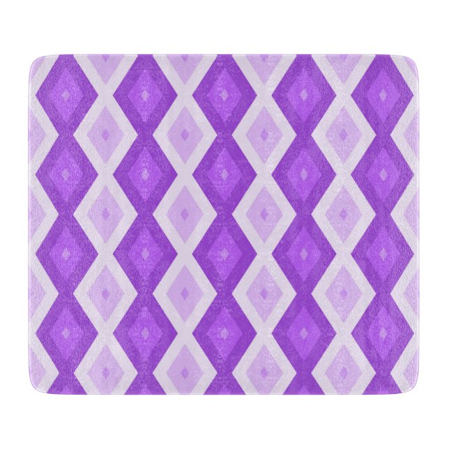 Planche À Découper Motif diamant violet clair (Devant)