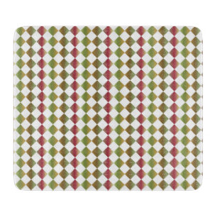 Planche À Découper Motif diamanté multicolore à carreaux