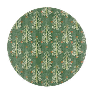 Planche À Découper Motif d'illustration des arbres de Noël
