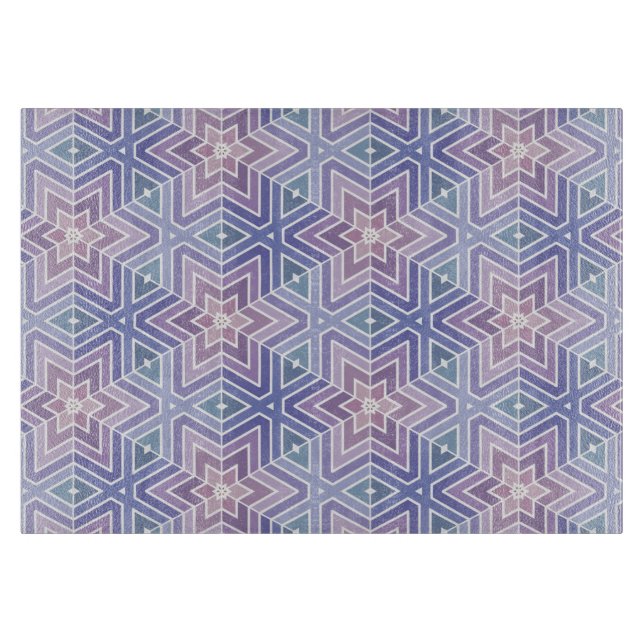 Planche À Découper Motif Dull Lavender géométrique Star Maze (Devant)