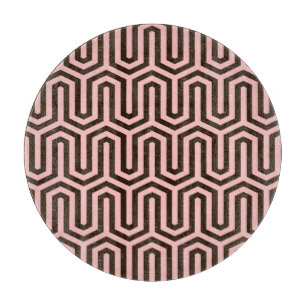 Planche À Découper Motif égyptien Déco - rose et chocolat