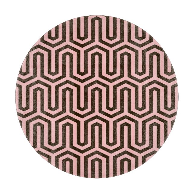 Planche À Découper Motif égyptien Déco - rose et chocolat (Devant)