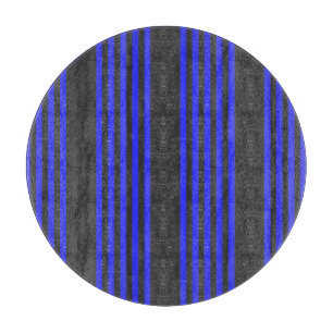 Planche À Découper Motif électrique bleu et charbon cinq bandes