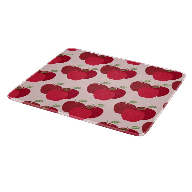 Planche À Découper Motif élégant de pomme rouge moderne (Coin)