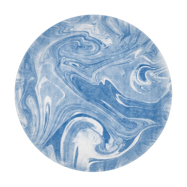 Planche À Découper Motif en marbre coloré. (Devant)