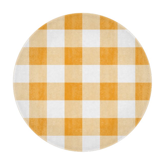 Planche À Découper Motif En vichy jaune (Devant)