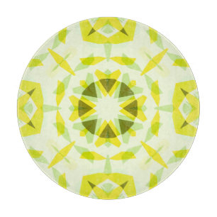 Planche À Découper Motif étoile jaune vert fantaisiste décoration dop