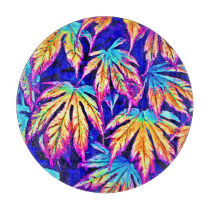 Planche À Découper Motif Feuille coloré