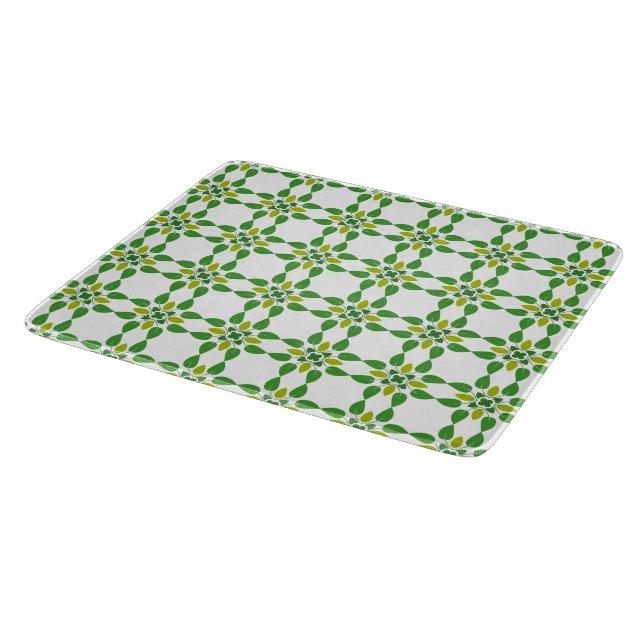 Planche À Découper Motif Feuille, Motif De Feuilles, Feuilles Verts (Coin)