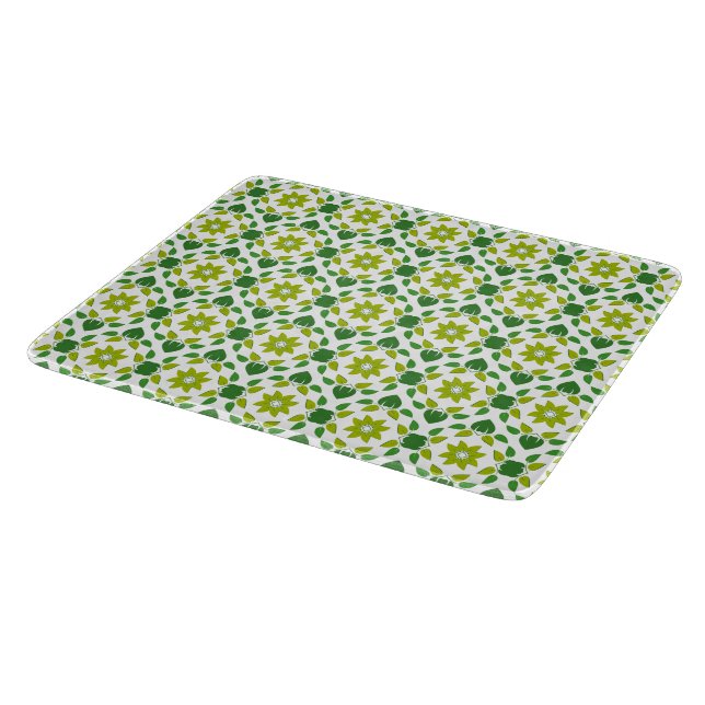 Planche À Découper Motif Feuille, Motif De Feuilles, Feuilles Verts (Coin)