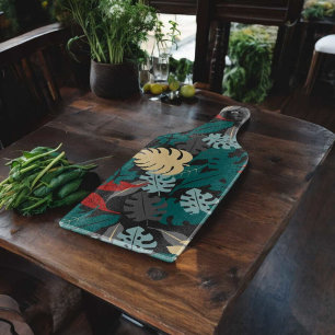 Planche À Découper Motif Feuille tropical