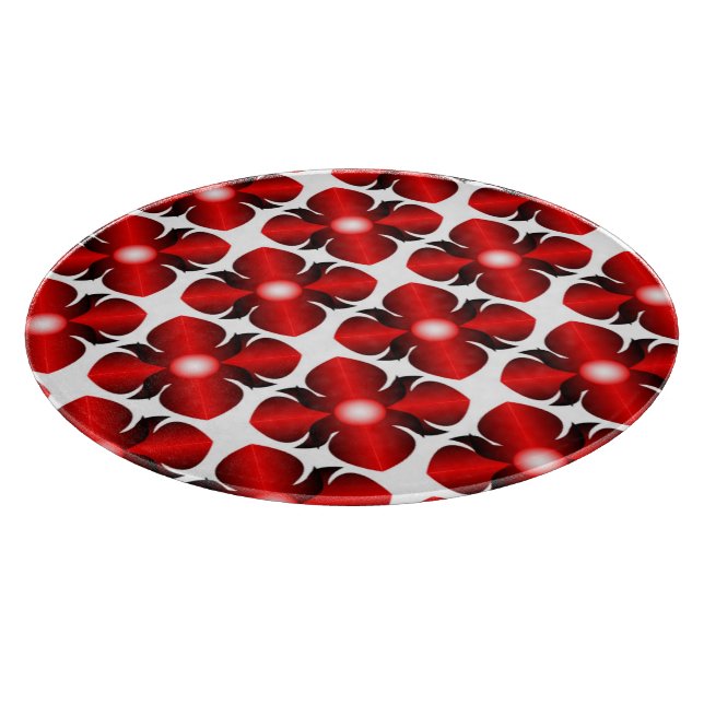 PLANCHE À DÉCOUPER MOTIF FLEUR ROUGE (Coin)