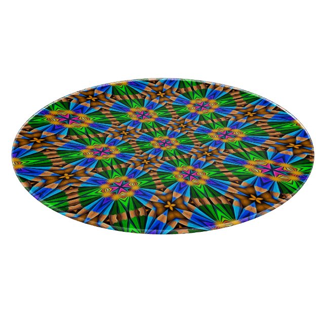 Planche À Découper Motif Fleurs Abstraites uniques (Coin)