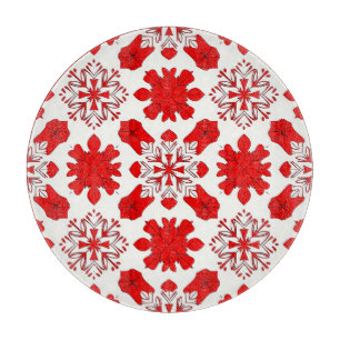 Planche À Découper Motif Flocon de Neige d'Hiver pour Maison de Fêtes