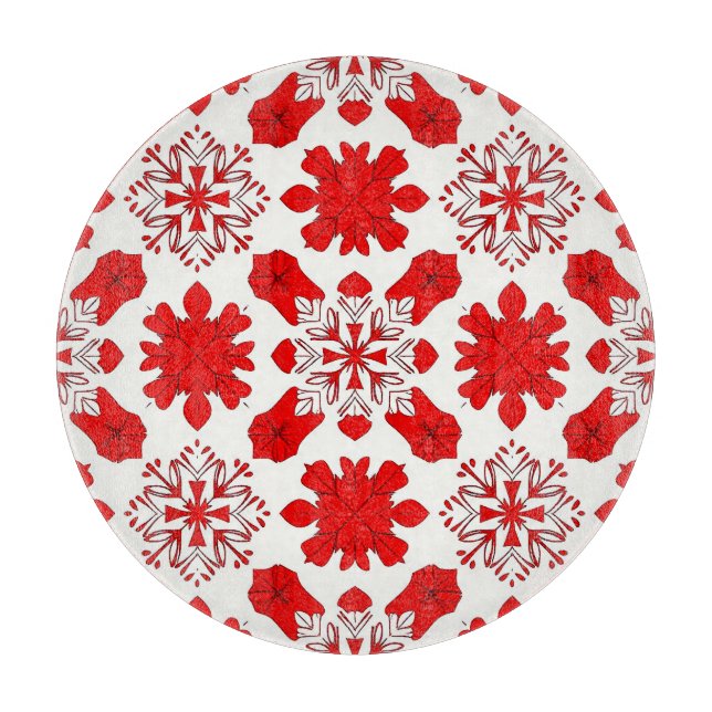 Planche À Découper Motif Flocon de Neige d'Hiver pour Maison de Fêtes (Devant)