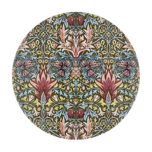 Planche À Découper Motif floral à tête de serpent de William Morris (Devant)
