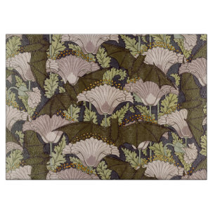 Planche À Découper Motif floral Art nouveau vintage avec chauve-souri