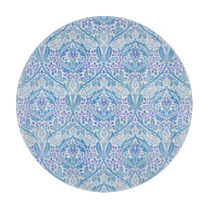 Planche À Découper Motif floral bleu élégant