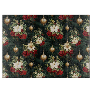 Planche À Découper Motif floral de Noël vintage fantastique