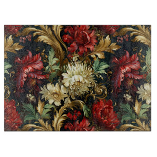 Planche À Découper Motif floral de Noël vintage fantastique