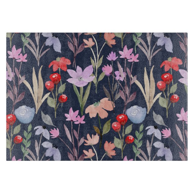 Planche À Découper Motif floral de surface mode botanique           (Devant)