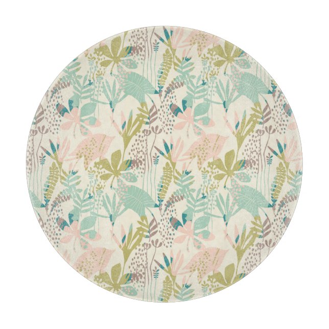 Planche À Découper Motif floral moderne (Devant)