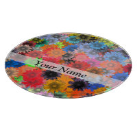 Motif floral multicolore