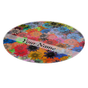 Planche À Découper Motif floral multicolore