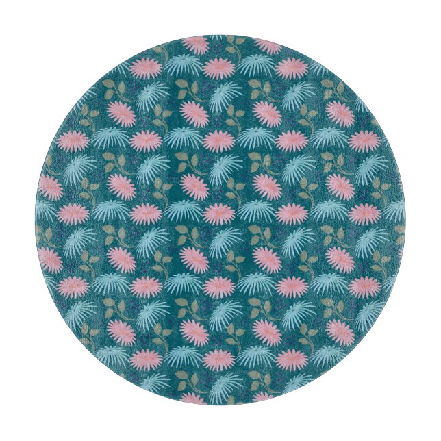 Planche À Découper Motif floral pastel  (Devant)