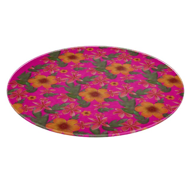 Planche À Découper Motif floral sans couture Fleurs rouges Botanique  (Coin)
