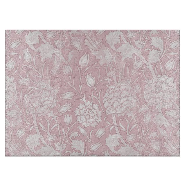 Planche À Découper Motif Floral William Morris en rose (Devant)