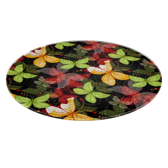 Planche À Découper Motif foncé d'automne (Coin)