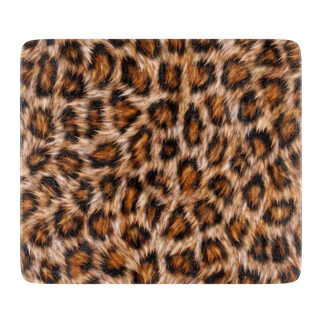 Planche À Découper Motif Fourrure Marron Chat Léopard Jaguar (Devant)